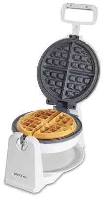 Productafbeelding van Cecotec 08007, 4 wafels, Driehoekig, Wit, 1000 W, Perfluoroctaanzuur (PFOA), Polytetrafluoretheen (PTFE)