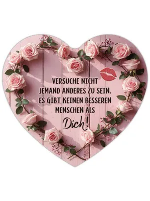 Produktbild von Herz Blechschild Versuche nicht anders zu sein HB036