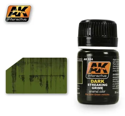 Produktbild von AK Interactive AK024 - Streaking Grime For Dark Vehicles 35 ml - Neu