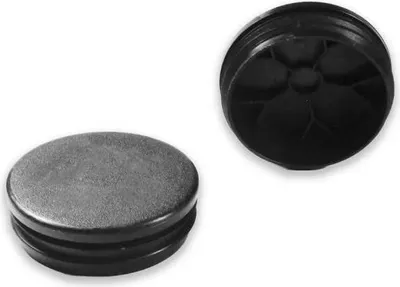 Produktbild von Ajile, 4 Stück, Runder Lamellenstopfen Ø 80 mm (Rohrwandstärke 1,0-3,5 mm), Schwarz, EPS180x4