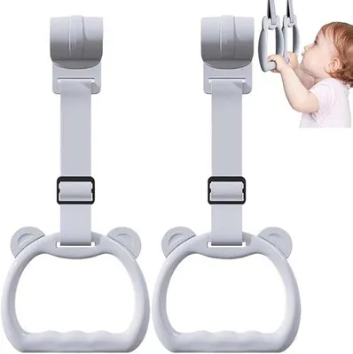 Immagine prodotto di Accessori per tapis roulant facili da usare - Pelle - Maniglie antiscivolo - Set da 2 pezzi - Grigio