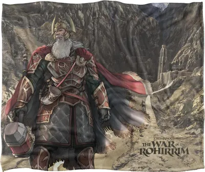 Immagine prodotto di Il Signore degli Anelli - Coperta "La guerra dei Rohirrim", setosa, supermorbida TV24092 (taglia unica) (a colori)