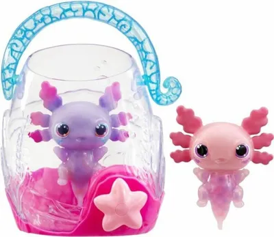 Obrázok produktu pre Animagic - GOLIATH - Dvojité balenie axolotlov - Akvárium s bublinkami - Ružové/fialové - Od 4 rokov