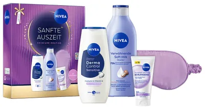 Produktbild von NIVEA Set Sanfte Auszeit Geschenkset 2026 Pflegedusche Milk + Schlafmaske