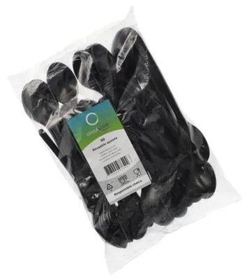 Immagine prodotto di 1000 cucchiai Haval,PP 18,5 cm nero extra robusto 96437 Cucchiaio riutilizzabile riutilizzabile