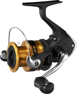 A fishing reel on a white background.