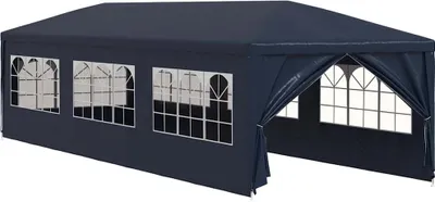 Produktbild von vidaXL Partyzelt mit 8 Wänden 9 x 3 x 2,5 m blau