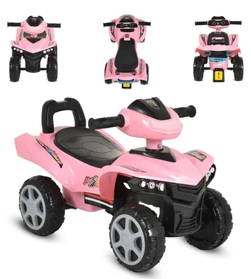 Produktbild von Moni Rutschfahrzeug No Fear 999 Rückenlehne Melodien Licht Kunststoffreifen rosa