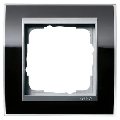 Produktbild von Gira 0211736 1fach-Abdeckrahmen für Farbe Alu Gira Event Klar Schwarz