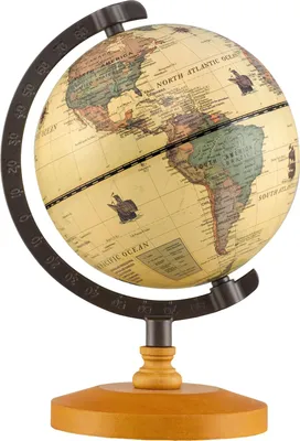 Immagine prodotto di Mappamondo COSTWAY 14 cm, mappa inglese, ruotabile a 360°, mappamondo con base in legno, mappamondo geografico per la scuola, mappamondo decorativo, mappamondo retrò (marrone)