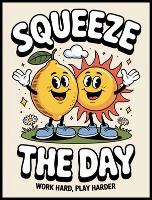 Produktbild von Plakat 60x80cm Motivationsaffirmation Retro Vintage Für das Wohnzimmer Squeeze
