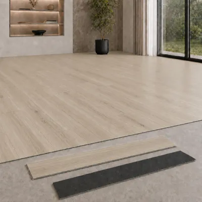 Zdjęcie produktu dla Berti Graf Wodoodporna podłoga winylowa SPC 5 mm z podkładem IXPE – panele na klik 122 x 18,4 cm w dekorze drewna, Obraz wygenerowany przez AI