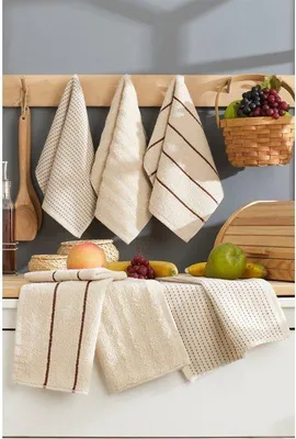 Produktbild von Mijolnir, Sofya - Beige, Waschhandtuch-Set (6-teilig), Beige, 100% BAUMWOLLE,  30 x 50 cm