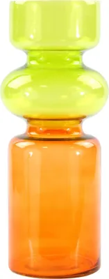 Produktbild von FURNARO Vase Multicolor - Glasvase gelb-blau-grün Ø11x28 cm