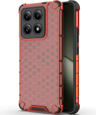 Produktbild von Hülle für Xiaomi 14T Pro Durchscheinend Harter PC Soft TPU Bumper Stoßfeste Handyhülle Rot