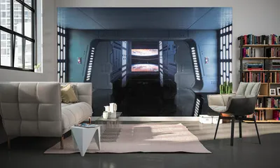 Produktbild von Komar Digitaldruck Vliestapete "Star Wars Death Star Floor", bunt, 400 x 250 cm; 029-DVD4