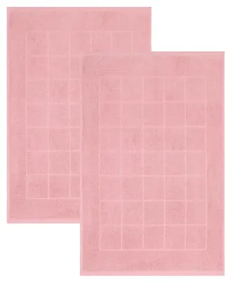 Zdjęcie produktu dla Mata łazienkowa 50x70 cm - 2 sztuki - Antypoślizgowa - 100% bawełna - Wysoka jakość 650 g/m² - Można prać w pralce - Mata prysznicowa