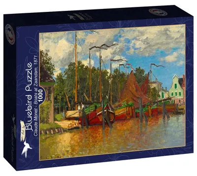 Image de Puzzle 1000 pièces Bluebird Claude Monet Bateaux à Zaandam 1871