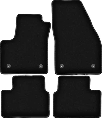 Obrázek produktu pro Velurové autokoberce na míru pro Opel Meriva B (2010-2017, minivan) černé, sada 4 ks, s úchyty