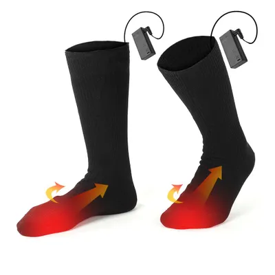 Produktbild von Elektrisch beheizbare Socken mit Akku für Winter, Outdoor, Skifahren, Wärme, Dicke Socken für Damen und Herren