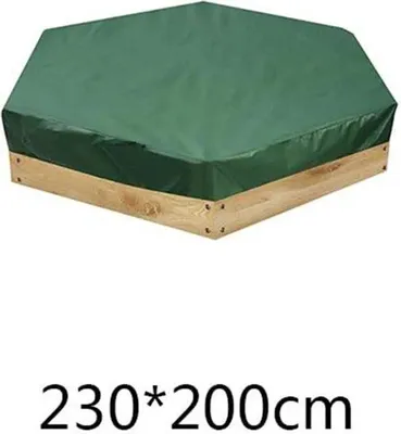 Image de Couverture pour jouets en toile Oxford 210D imperméable, 230 × 200 × 20 cm, résistante aux UV, imperméable et anti-salissures, couverture hexagonale pour bac à sable
