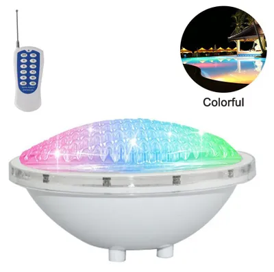 Produktbild von Kunststoff-Poolleuchte, farbenfrohe RGB-Beleuchtung mit Fernbedienung und integrierter LED-Poollampe