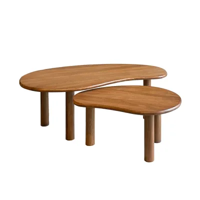 Produktbild von Livingfurn - Couchtisch Nubi 2er-Set - Mangoholz