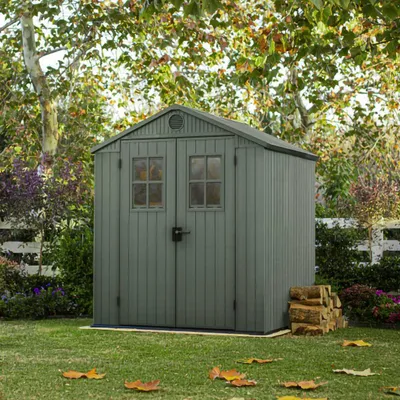Immagine prodotto di Dmora Casetta da Giardino Osoyoos 183x190x221h cm Verde, Resistente Agli Agenti Atmosferici Presenza Finestre