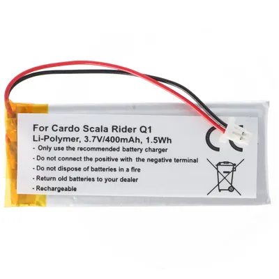 Zdjęcie produktu dla Bateria odpowiednia dla Cardo Rider Q1, Scala Rider Q1, Q3, Scala Rider Q3, FM, Solo bateria WW452050PL, WW452050PL_C, Cardo Louis Special Edition
