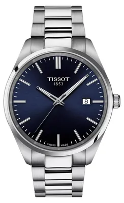 Produktbild von Herrenuhr Tissot PR 100 40mm 150.410.11.041.00, Silbergrau / Dunkelblau
