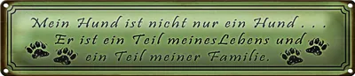 Produktbild von Blechschild Spruch 46x10cm mein Hund ist nicht nur ein Hund