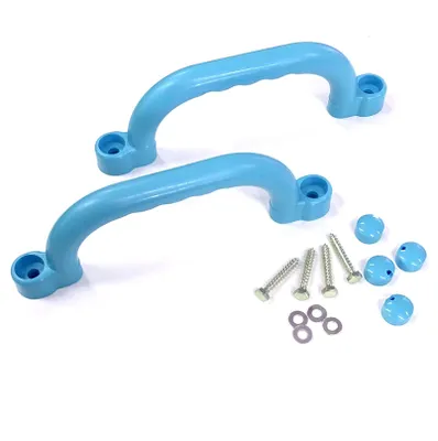 Produktbild von 2er Set Kunststoff Handgriffe für Spielturm, türkis, 250x75 mm