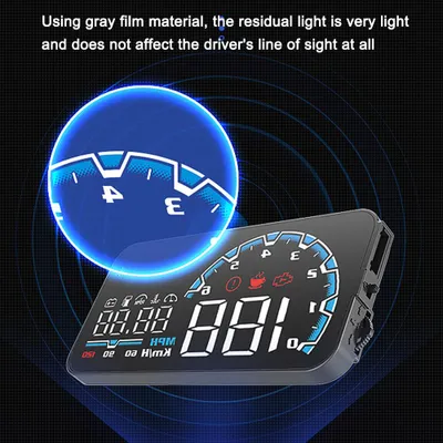 Produktbild von Auto-Tachometer, digitale Anzeige, Geschwindigkeit, Spannung, Ölverbrauch, Wassertemperatur, Gesamtfahrzeit, HeadUp-Projektor