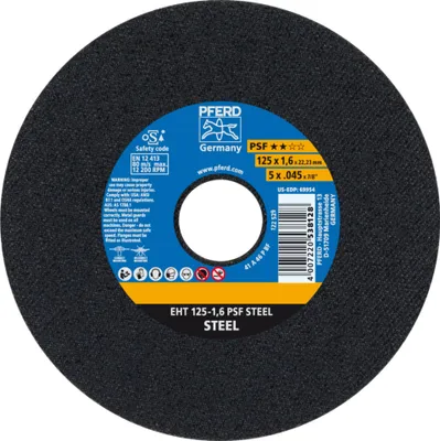 Image de PFERD Disque à tronçonner PSF STEEL Ø 125 x 1,6 mm droit - 61719021