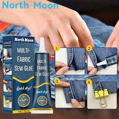 Starker Textilkleber Von KLEIBER+CO – Transparent, Waschbar, Ohne Bügeln Für Stoff, Filz & Mehr