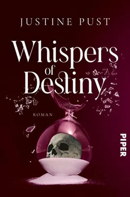A book cover with a skull inside an hourglass.