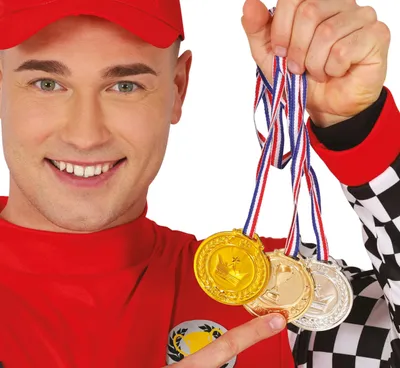 Immagine prodotto di Set di medaglie sportive di carnevale oro argento bronzo, colore: oro