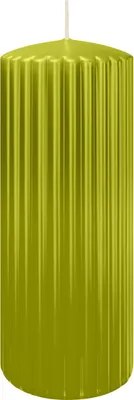 Produktbild von Rillen Kerzen Grün 200 x Ø 80 mm, 4 Stück