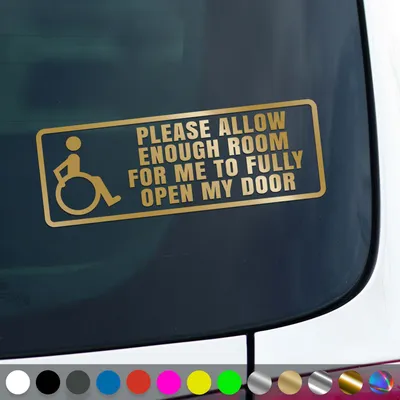 Produktbild von PantherPixel Rollstuhl Aufkleber Rollstuhlfahrer Behindert Rampe Sticker Auto Geschenkidee Farbe Gold