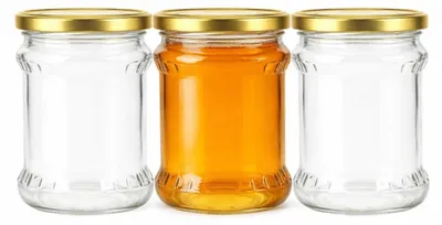 Image de Lot de 24 pots de confiture de 500 ml avec couvercle doré