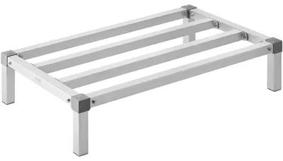Immagine prodotto di Scaffale di stoccaggio in alluminio VEVOR, scaffale commerciale a pavimento da 36 x 20 pollici, 8 pollici sopra il pavimento, capacità di carico di 1000 libbre, scaffale di stoccaggio in alluminio interamente saldato,