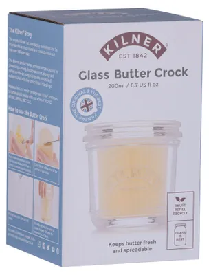 Productafbeelding van KILNER | Glazen botervaat, 200 ml