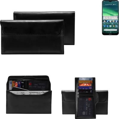 Produktbild von K-S-Trade Handy Hülle kompatibel mit Nokia 2.3 Schutz Hülle Tasche Schutz Case Handytasche Kunstleder schwarz, 1x