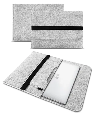 Produktbild von Sleeve Hülle ODYS MyBook PRO 14 SE Tasche Filz Notebook Cover 14,1  Laptop CaseNotebook Filz Farbe UC:Hell Grau