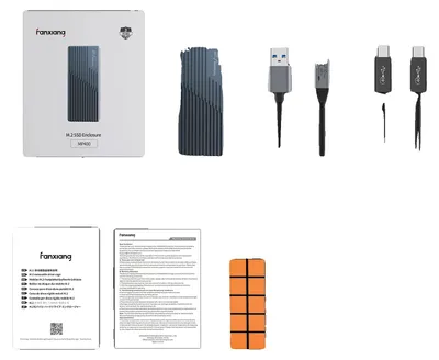 Obrázek produktu pro Kryt pro paměť M.2, přenos dat 40 Gb/s, kompatibilní s USB typu C, bez SSD, 40 Gb/s, M.2 NVMe