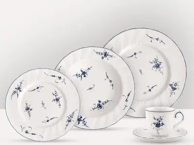 Zdjęcie produktu dla Villeroy & Boch Vieux Luxembourg zestaw 30 elementów Premium Porcelain niebieski, biały 1023418725
