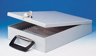 Produktbild von Dokumenten-Kassette A4 lichtgrau Packung mit 6 Stück