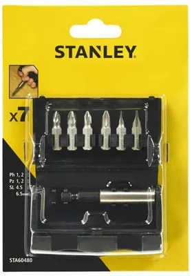 Zdjęcie produktu dla Stanley STA60480-XJ, 6 szt., Płaski, Phillips, Pozidriv, PZ1/2, PH1/2, flat 4.5/6.5, Sześciokątny