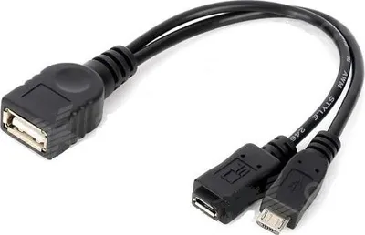 Produktbild von PremiumCord USB redukce kabel USB A/female+Micro USB/female - Micro USB/male OTG