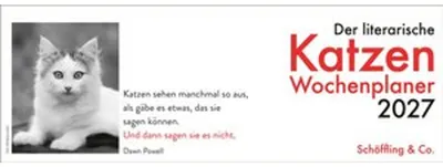 Obrázek produktu pro Literární týdenní diář s kočkami 2027